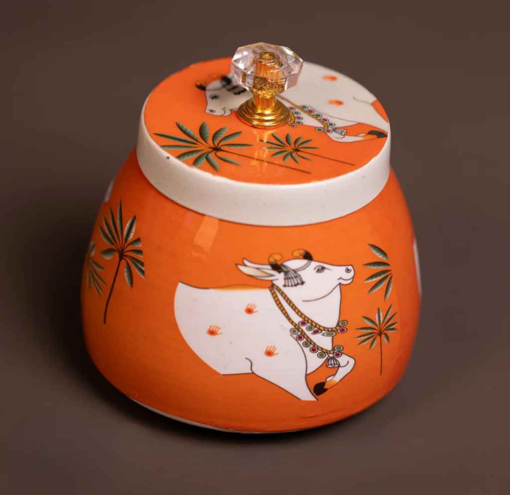 Exquisite Metal Printed Dry Fruit Jar Box - 250g Capacity