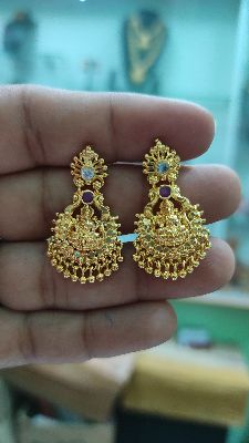 Lakshmi in Lotus Earrings