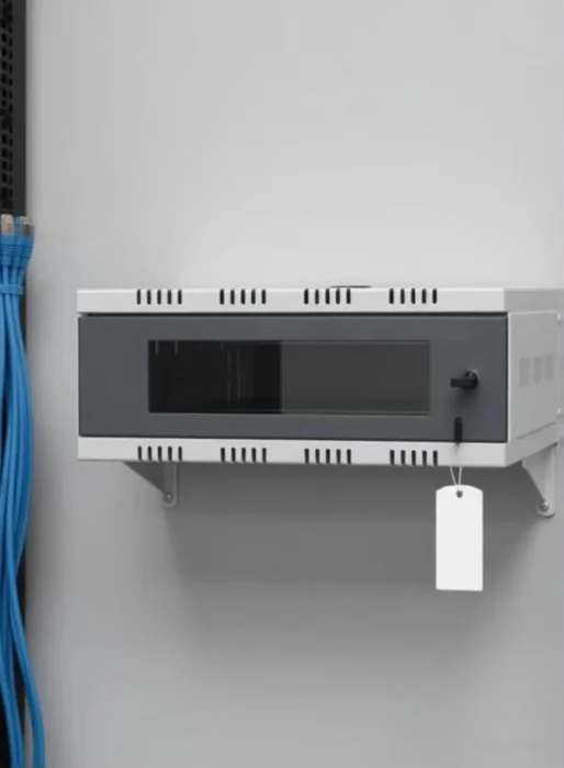 2U rack with key