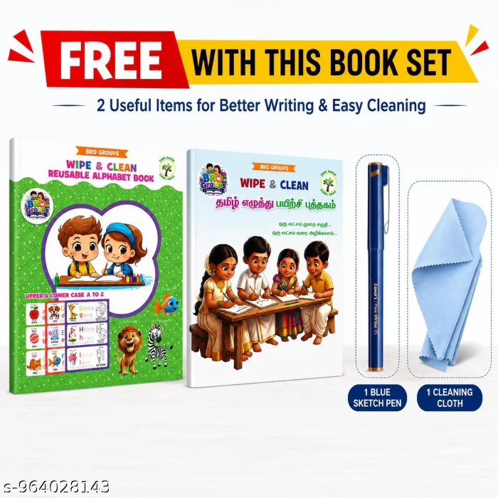 Reusable Tamil Handwriting and Alphabet Books