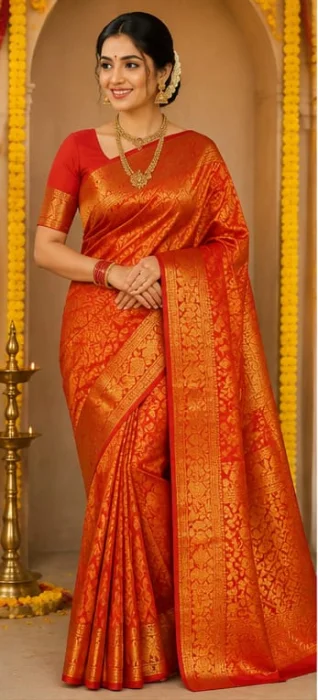 Royal Red Kanchipuram Silk Saree