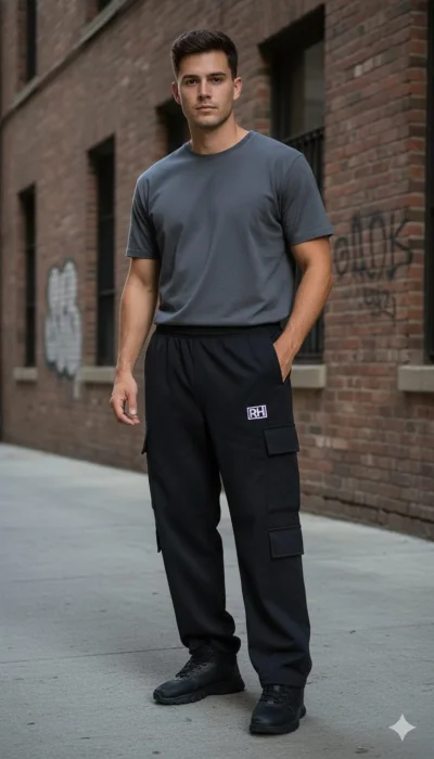 Men's Cargo pants with 6side pockets