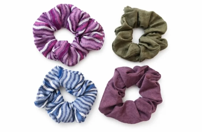 Satin Scrunchies Pack of 4 Soft Hair Bands