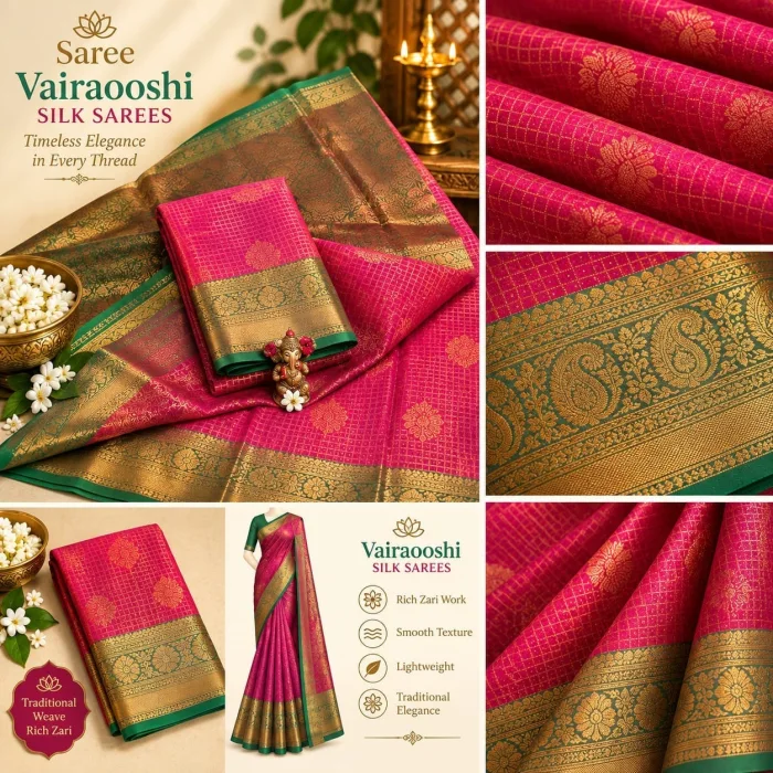 Kanchipuram Vairaooshi Silk saree