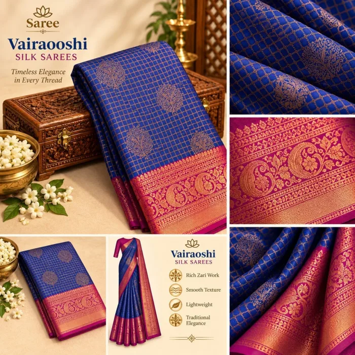 Kanchipuram Vairaooshi Silk saree