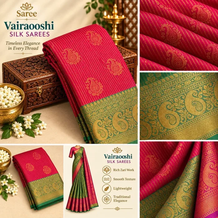 Kanchipuram Vairaooshi Silk saree