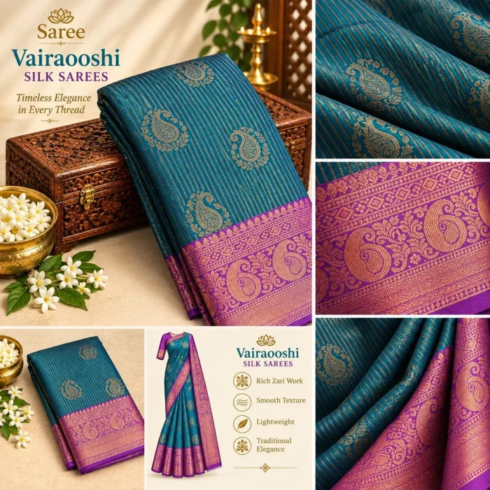 Kanchipuram Vairaooshi Silk saree