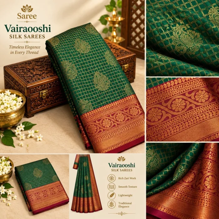 Kanchipuram Vairaooshi Silk saree