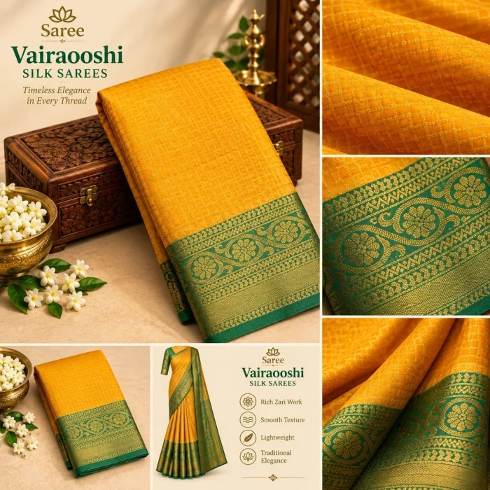 Kanchipuram Vairaooshi Silk saree