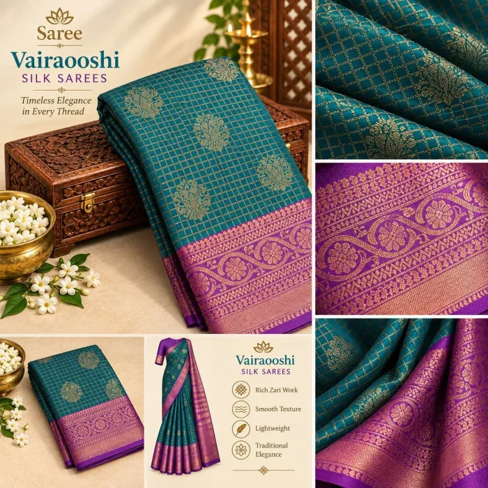 Kanchipuram Vairaooshi Silk saree