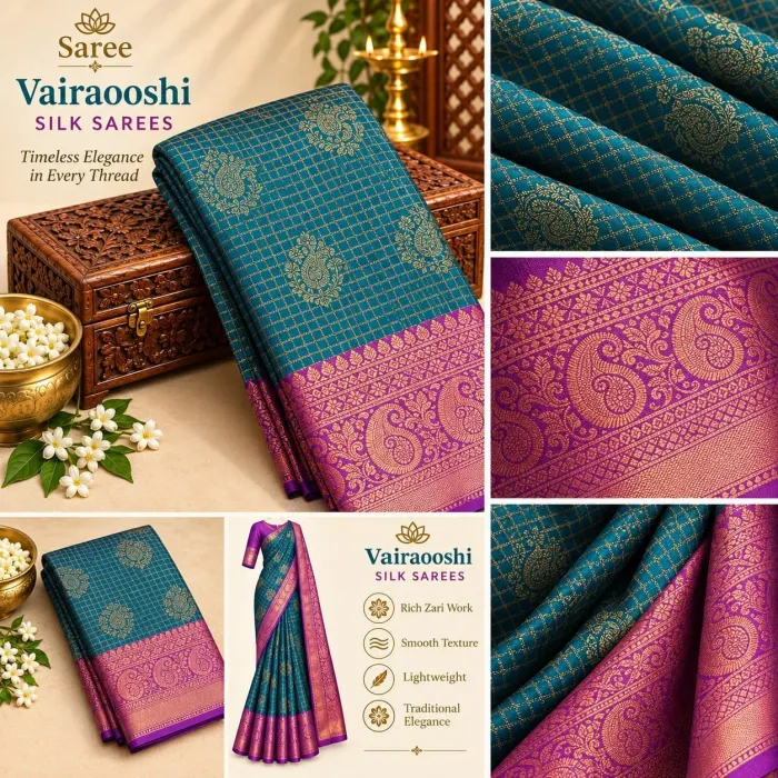 Kanchipuram Vairaooshi Silk saree