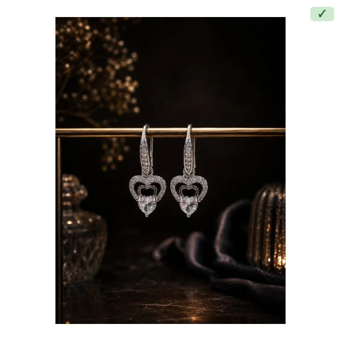 Fancy Silver shade Hanging Earrings