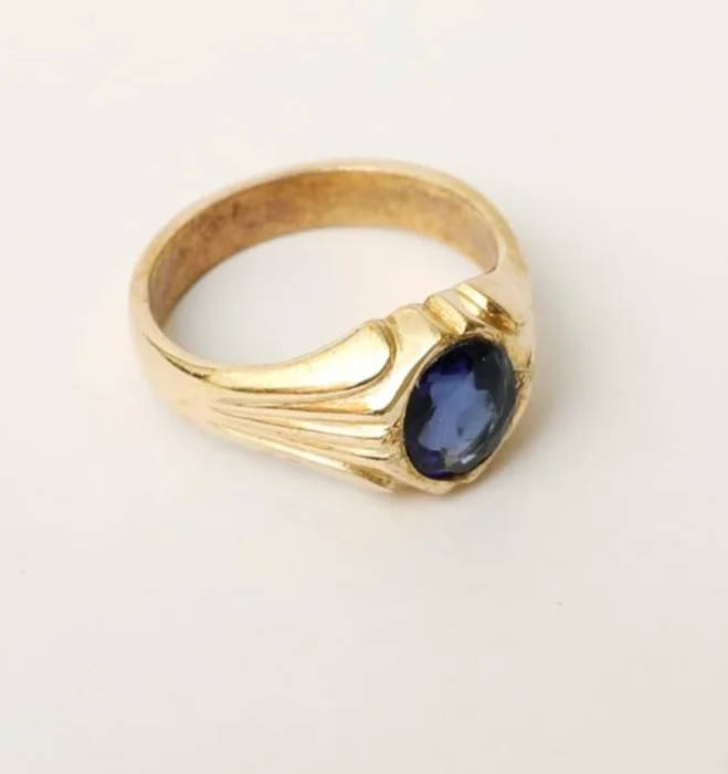 Panchalogam Impon Blue Sapphire Soned Ring