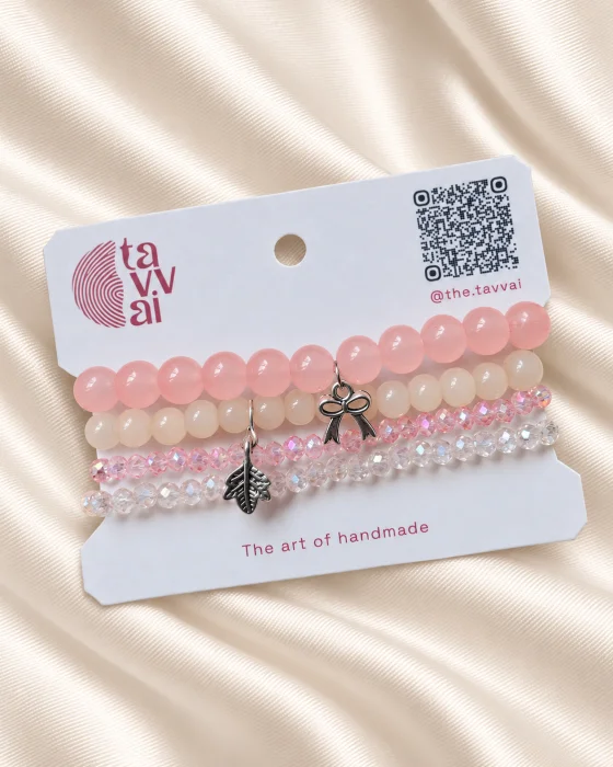 Handcrafted 4-piece bracelet stack set