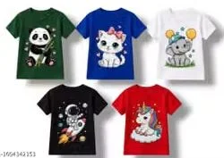 Kids Round Neck Tshirt Pack of 5