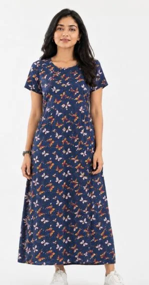 Womens cotton Printed Maternity Nighty