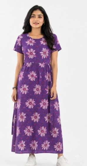 Womens cotton Printed Maternity Nighty