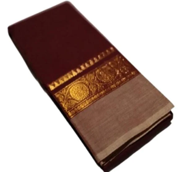 Chettinad Cotton Saree with Small Zari Border