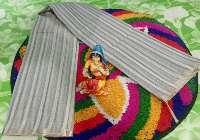 Silk Tussar Tissue Saree with Blouse