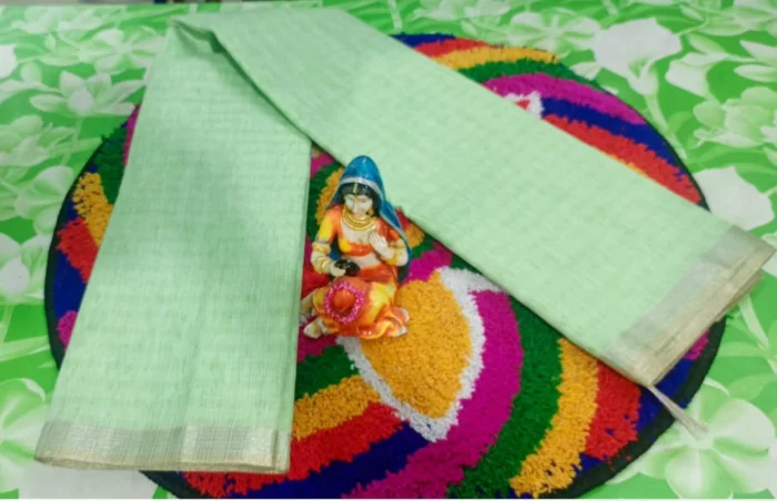 Silk Tussar Tissue Saree with Blouse