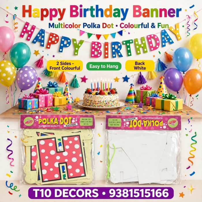 T10 - HAPPY BIRTHDAY  Dangler Banner