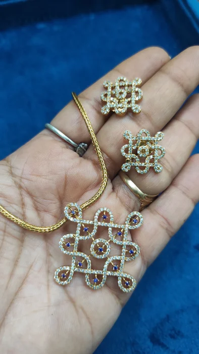 Premium Quality Kolam Necklace with Earring