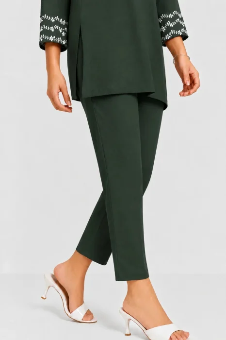 STRAIGHT PANT BOTTLE GREEN -14